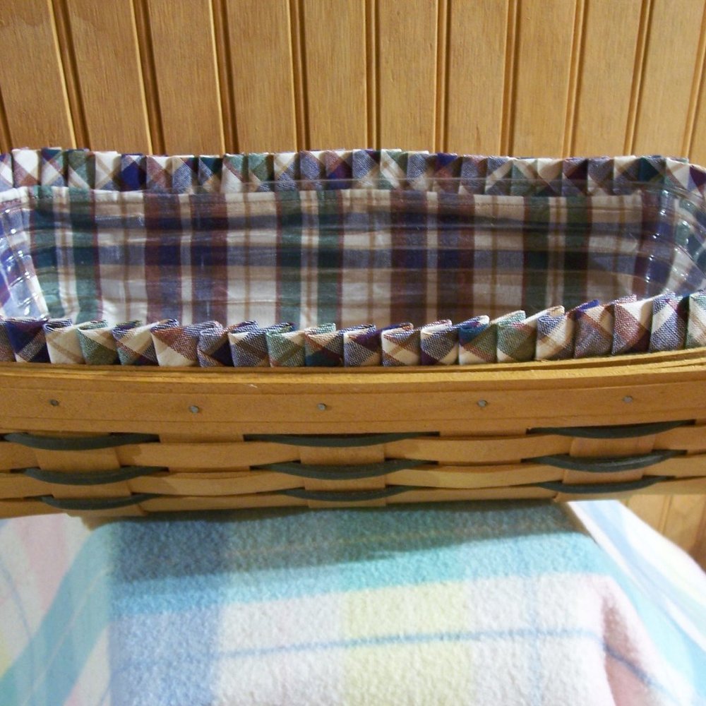 Longaberger Bread Basket  with Plastic Protector